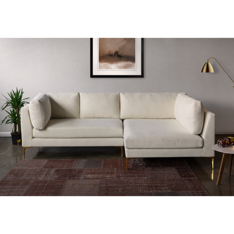 Chamberlain Beige Boucle Right Chaise Sectional Sofa  | MidinMod | TX | Best Furniture stores in Houston