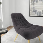 Edna Grey Boucle Lounge Chair