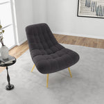 Edna Grey Boucle Lounge Chair