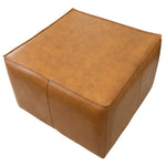 Kalila Antique Tan Leather Ottoman  | MidinMod | Houston TX | Best Furniture stores in Houston