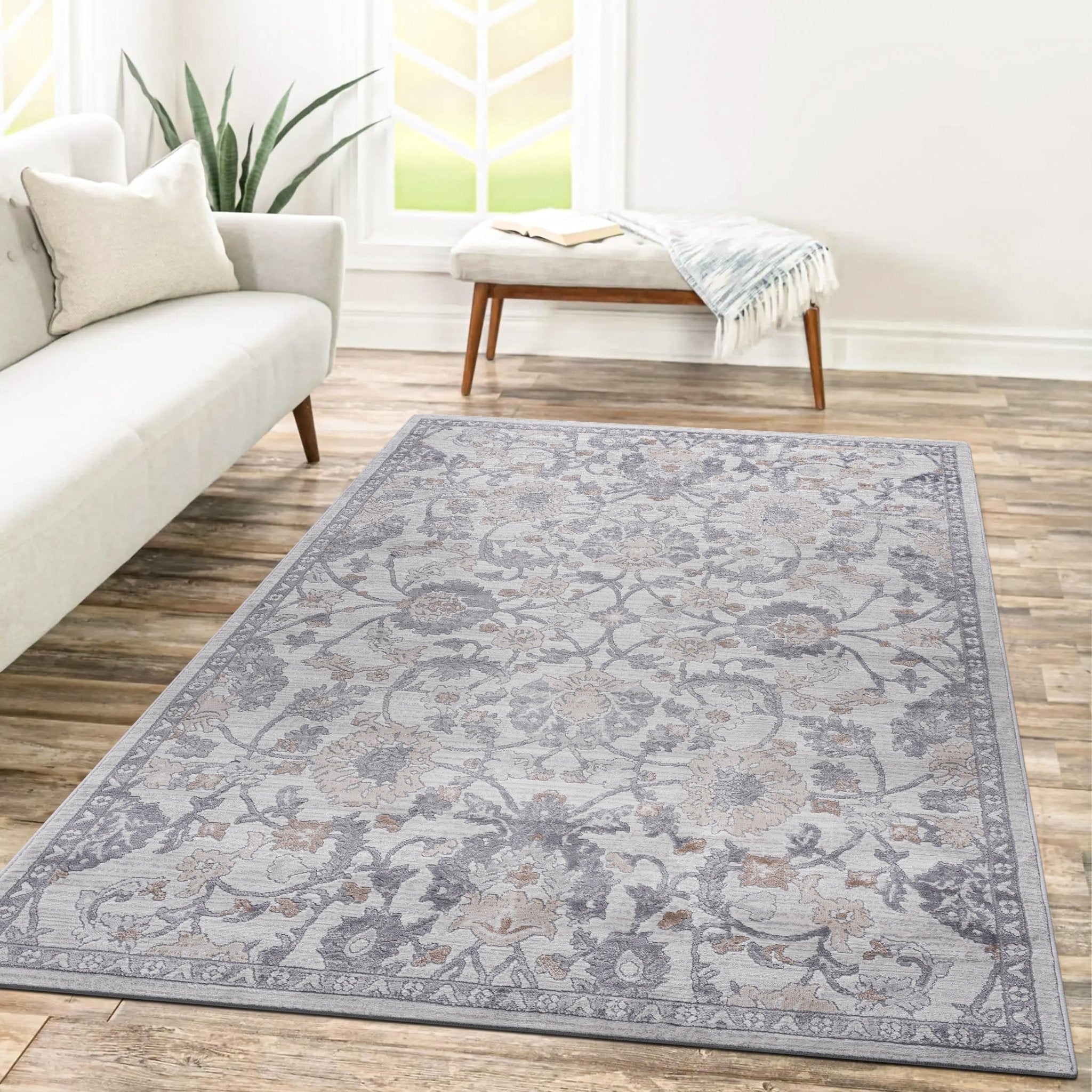 Marfi Sand Ivory Rug Size 5'3'' x 7'6'' - MidinMod