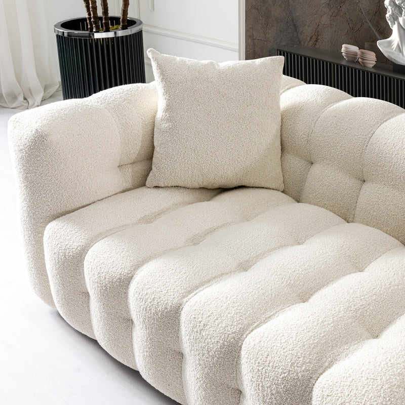 Marsilya Sofa (Cream Boucle) | Mid in Mod | Houston TX | Best Furniture stores in Houston