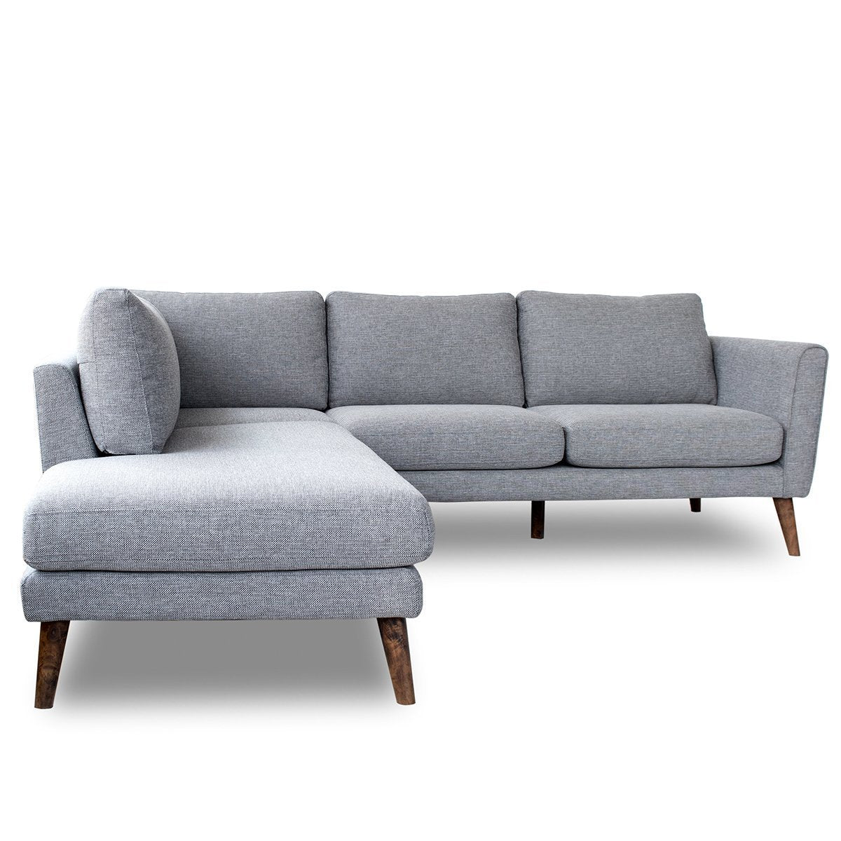 Bexley Grey Sectional Sofa Left Facing Chaise - MidinMod