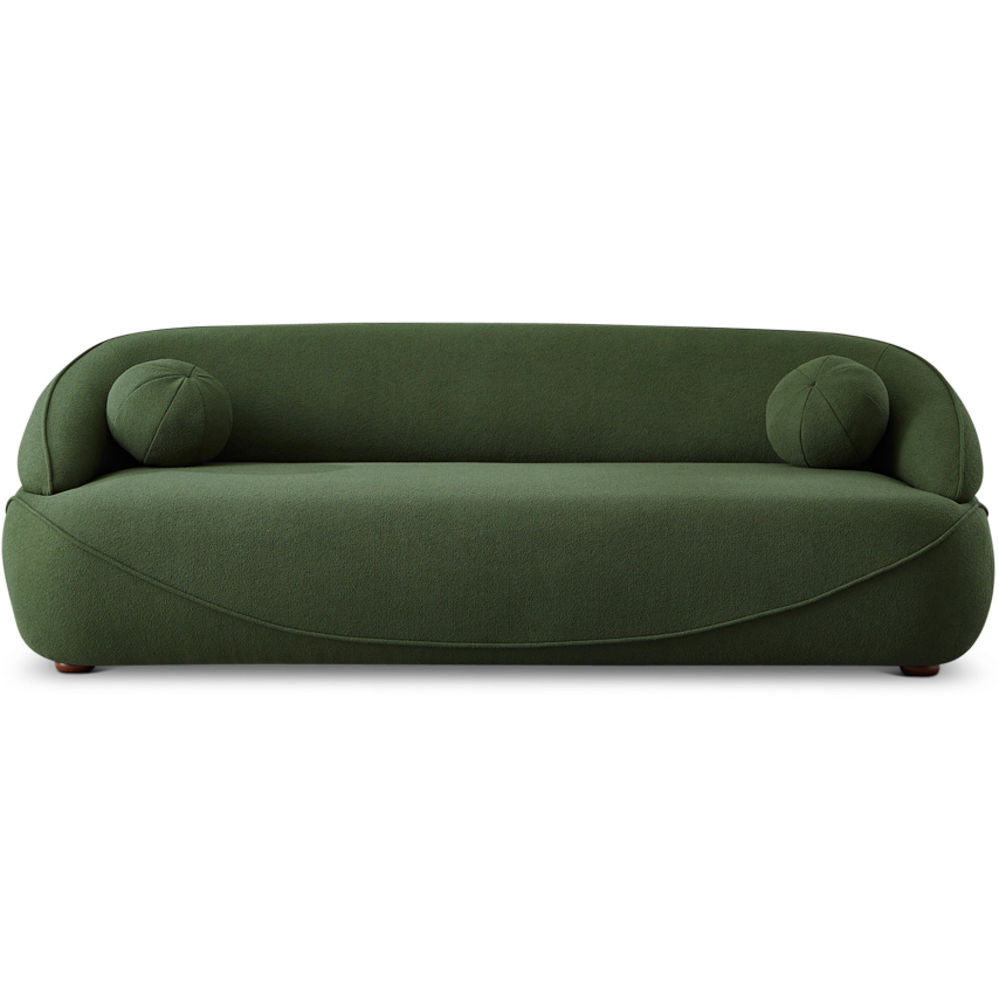 Brody Dark Green Boucle Sofa - MidinMod