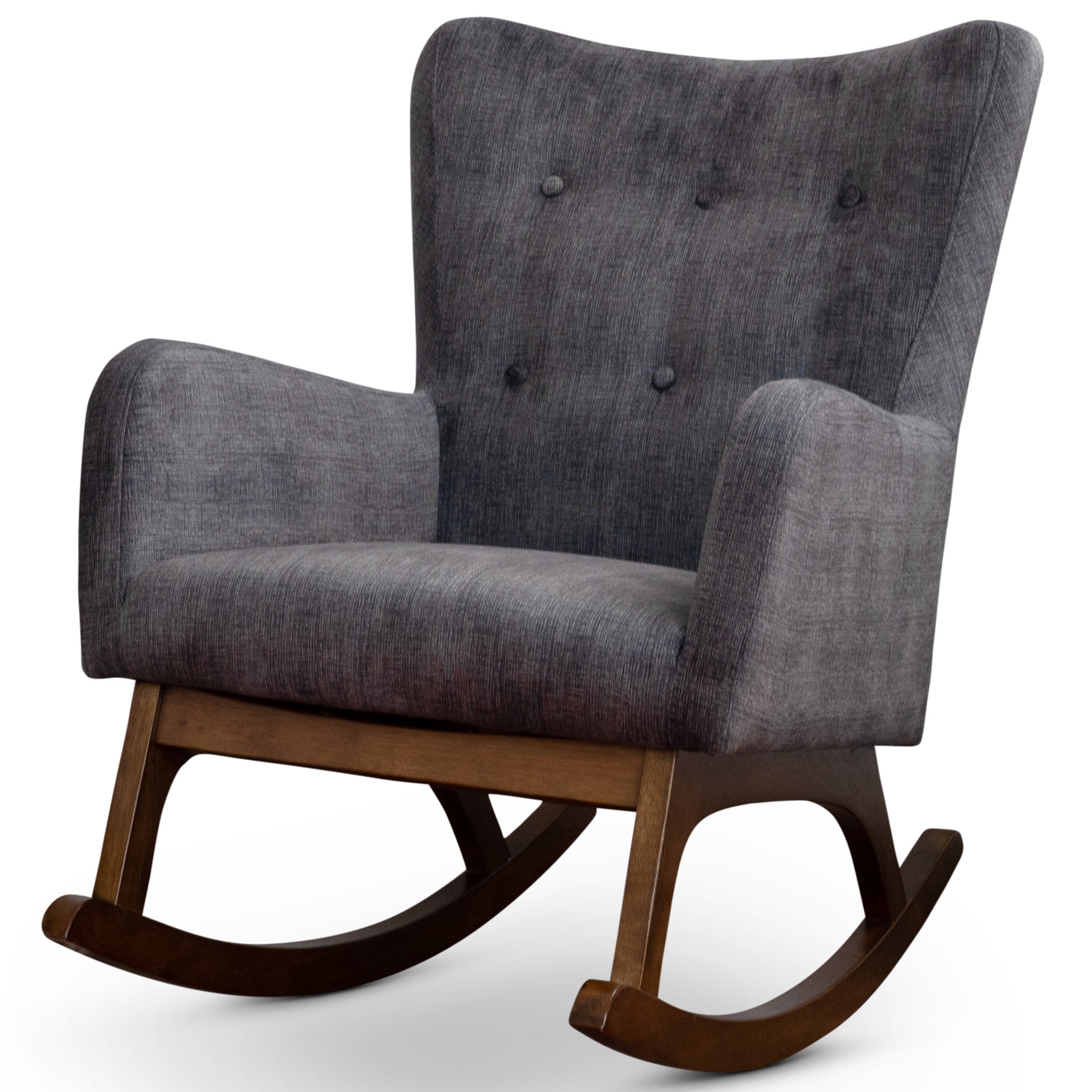 Charlotte Gray Velvet Rocking Chair - MidinMod