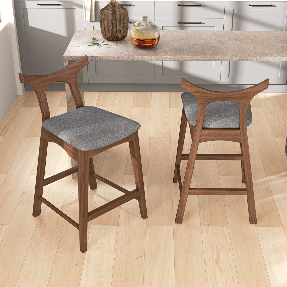 Dora Dark Gray 29" Bar Stool  | MidinMod | Houston TX | Best Furniture stores in Houston