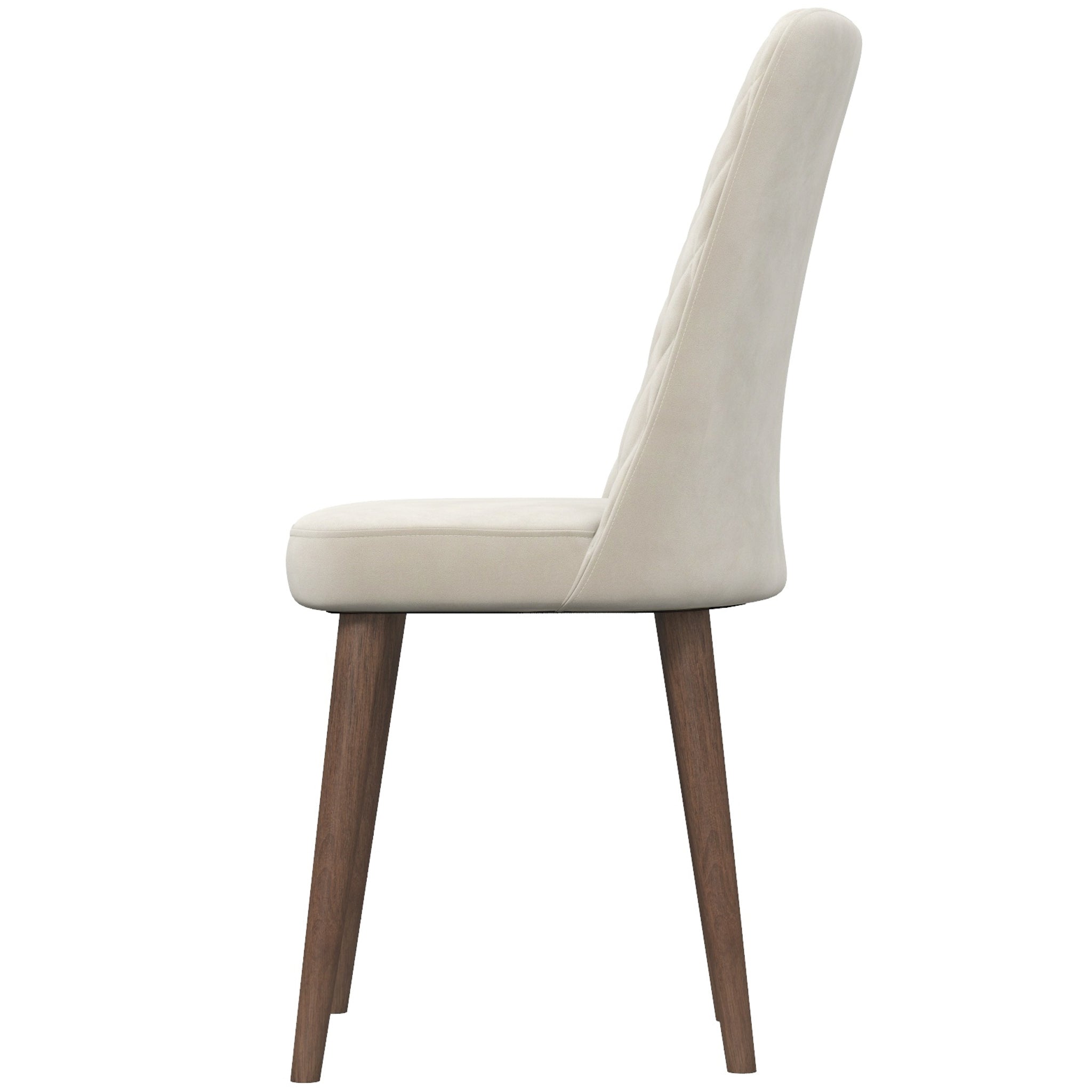 Evette Mid Century Modern Beige Dining Chair Set of 2 - MidinMod