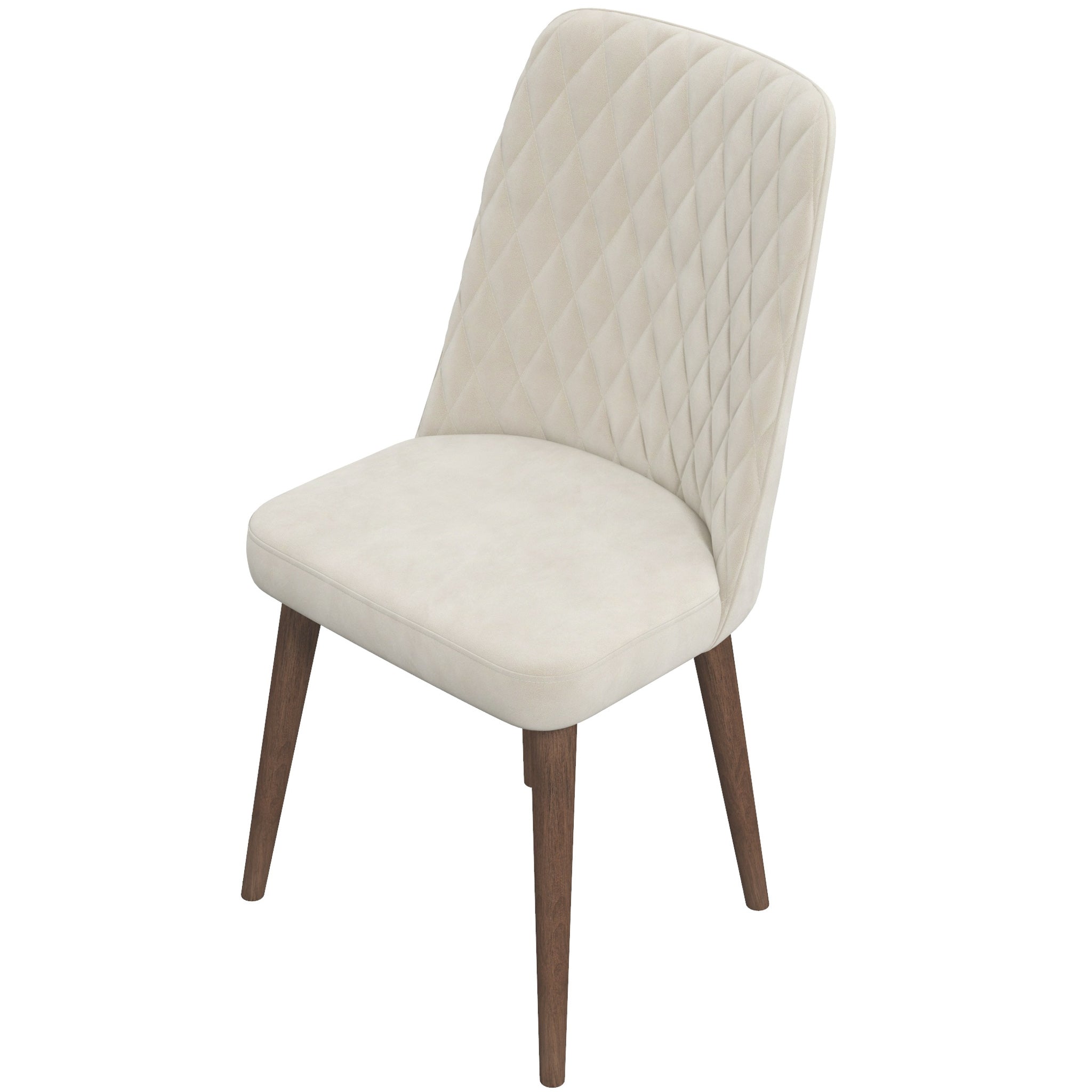 Evette Mid Century Modern Beige Dining Chair Set of 2 - MidinMod