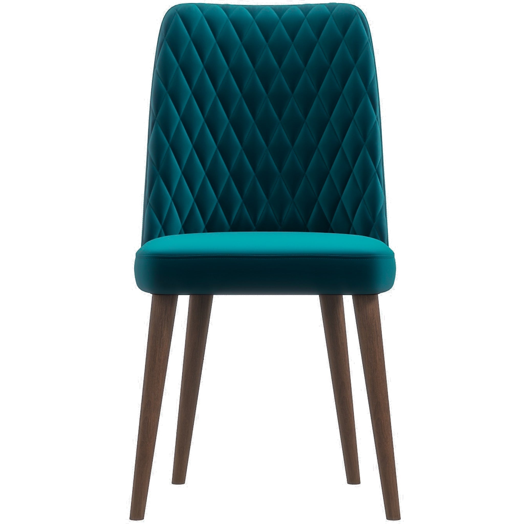 Evette Mid Century Modern Teal Dining Chair Set of 2 - MidinMod