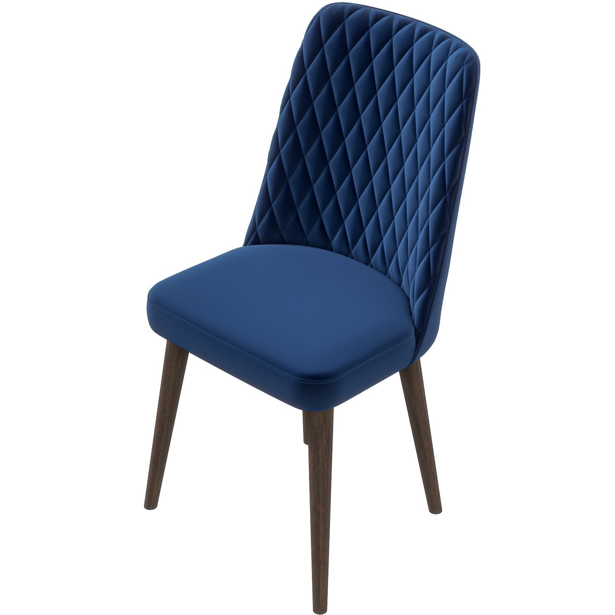 Evette Mid Century Modern Navy Blue Dining Chair Set of 2 - MidinMod