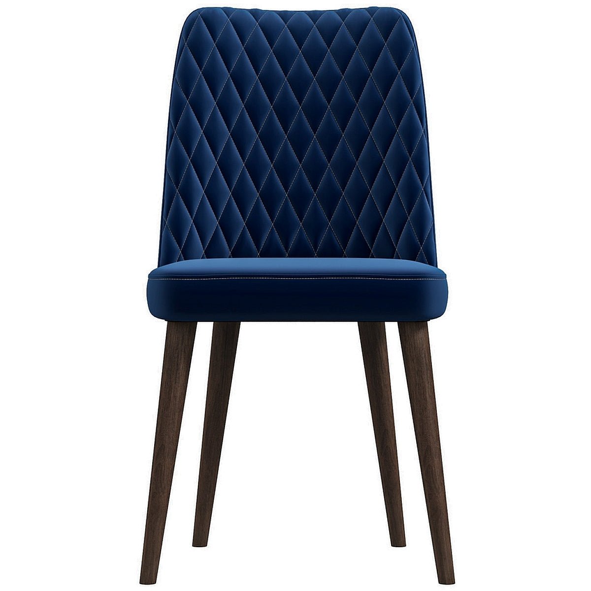 Evette Mid Century Modern Navy Blue Dining Chair Set of 2 - MidinMod