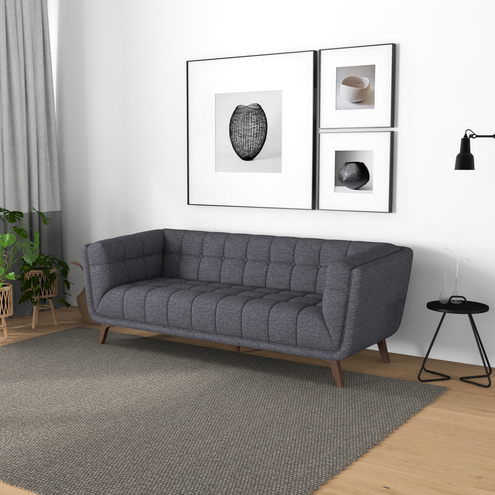 Kano Large Seaside Gray Fabric Sofa - MidinMod