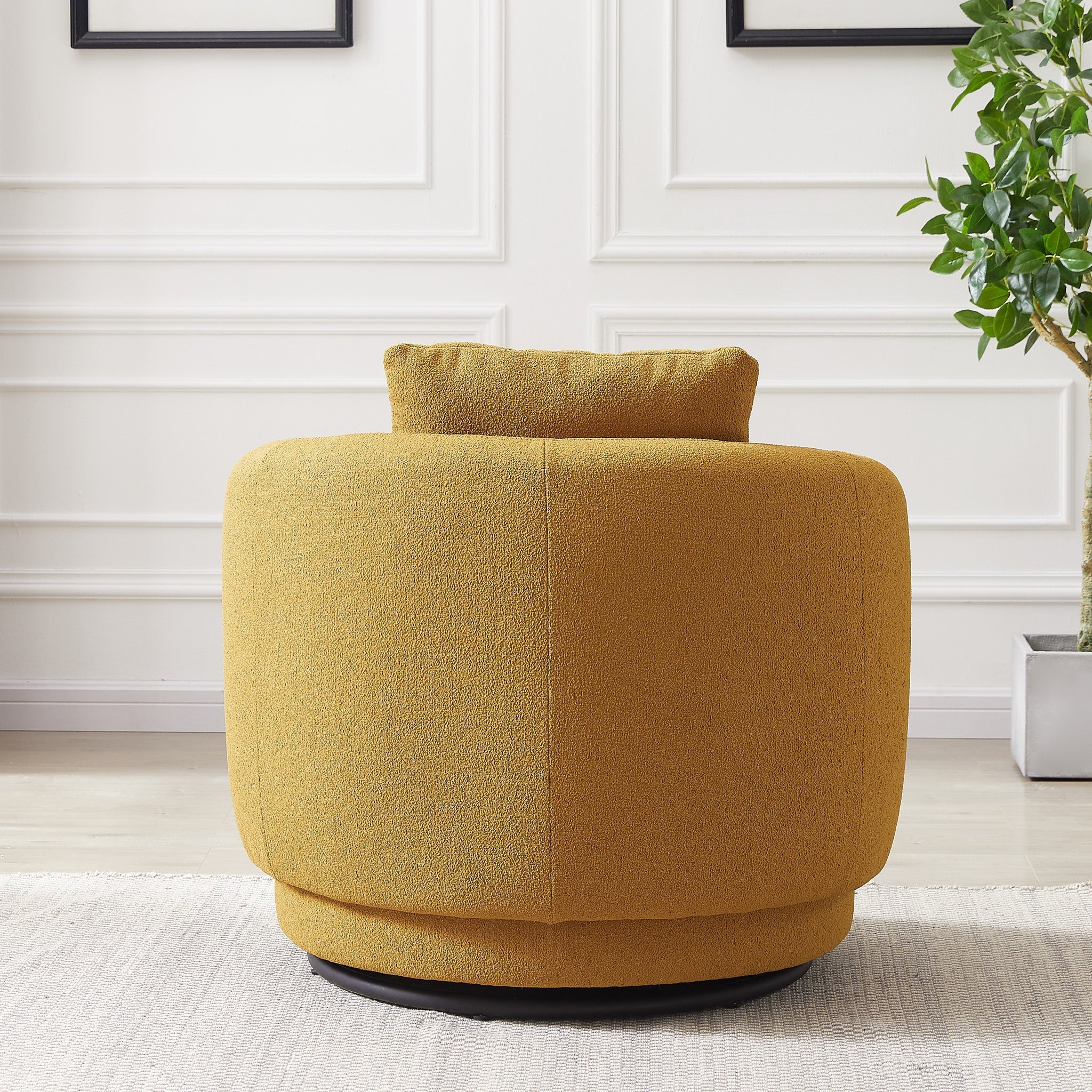 Perth Gold Boucle Lounge Chair - MidinMod