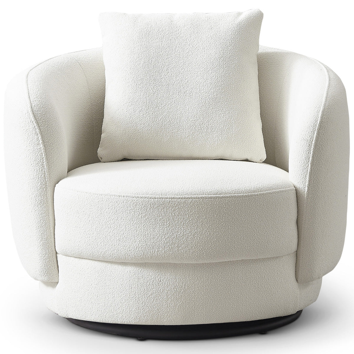 Perth Beige Boucle Lounge Chair - MidinMod