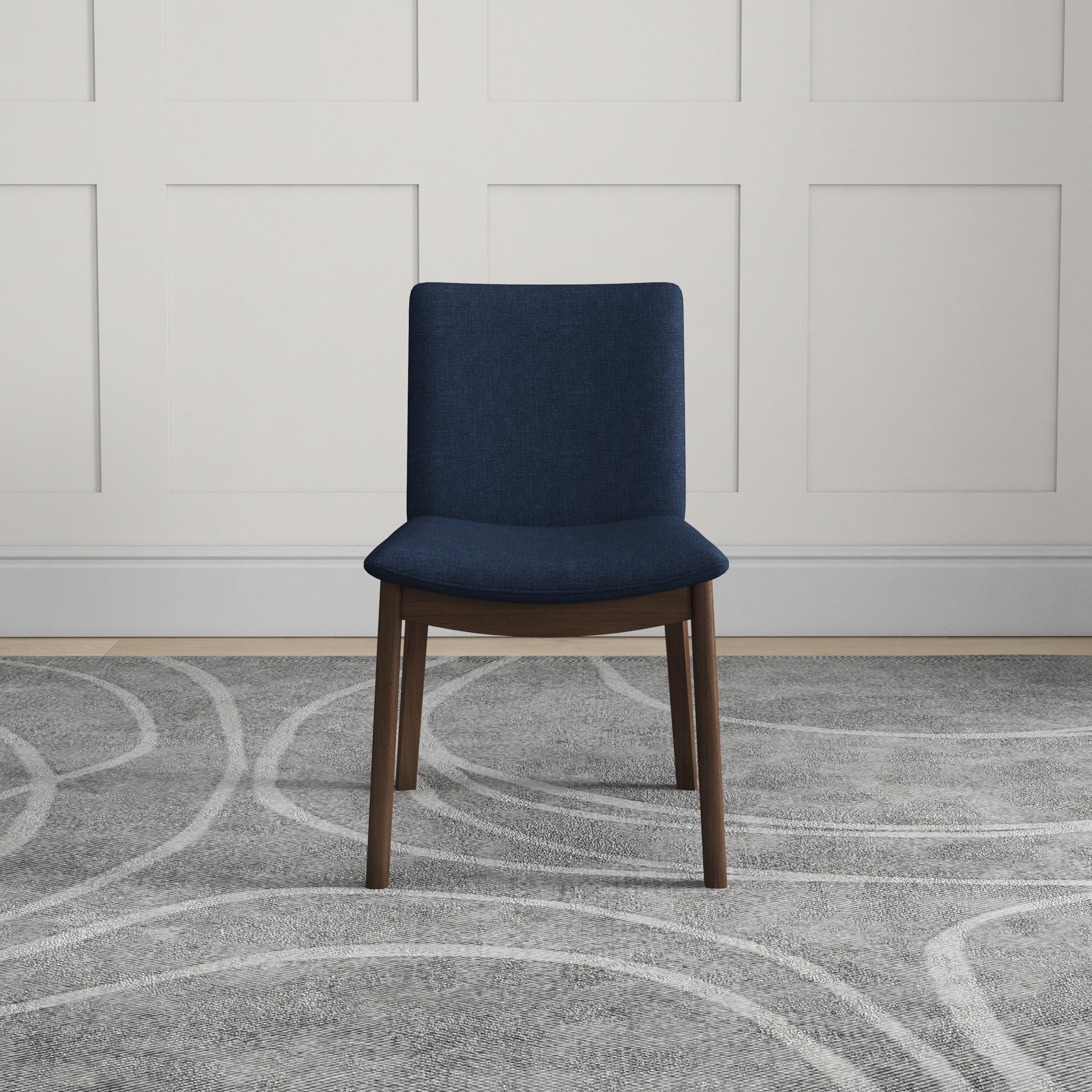 Virginia Mid-Century Modern Scandinavian Dining Chair with Fabric Upholstery - MidinMod