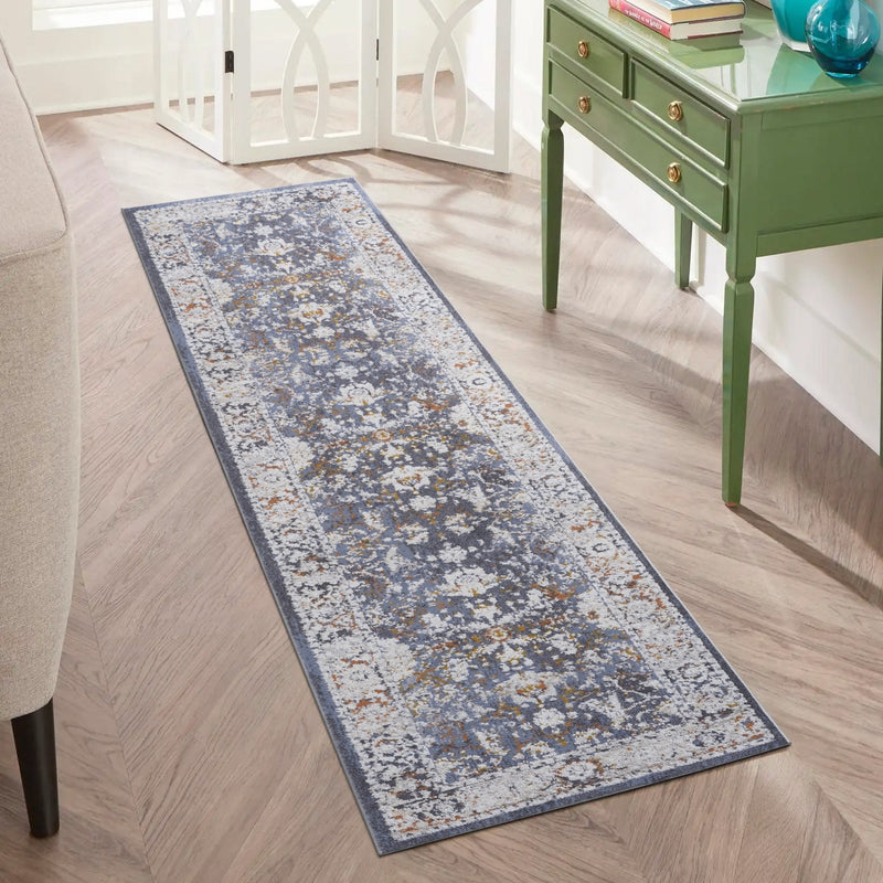 Payas Size 2' 2"x 8" Blue Runner | MidinMod | Houston TX | Best Furniture stores in Houston
