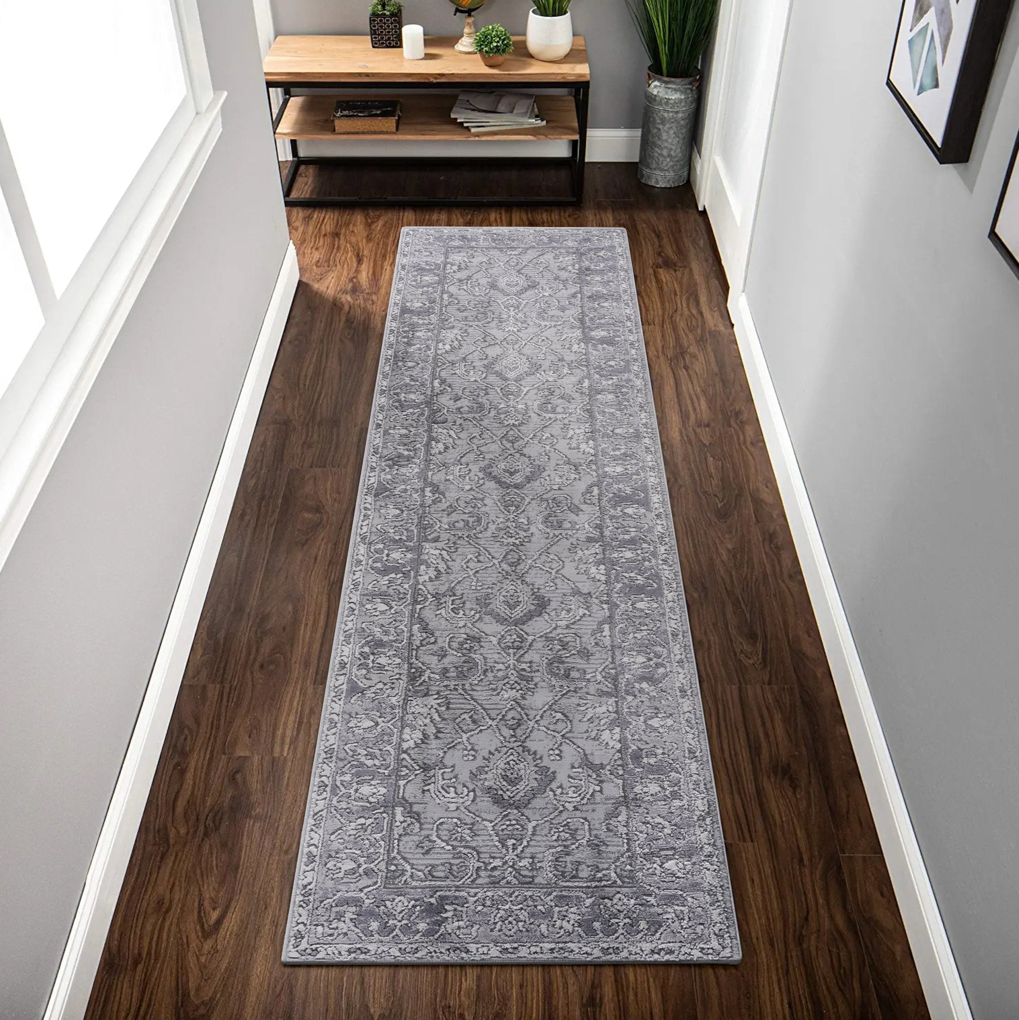 Marfi Ivory-Grey Runner Rug 2'2'' x 8' - MidinMod