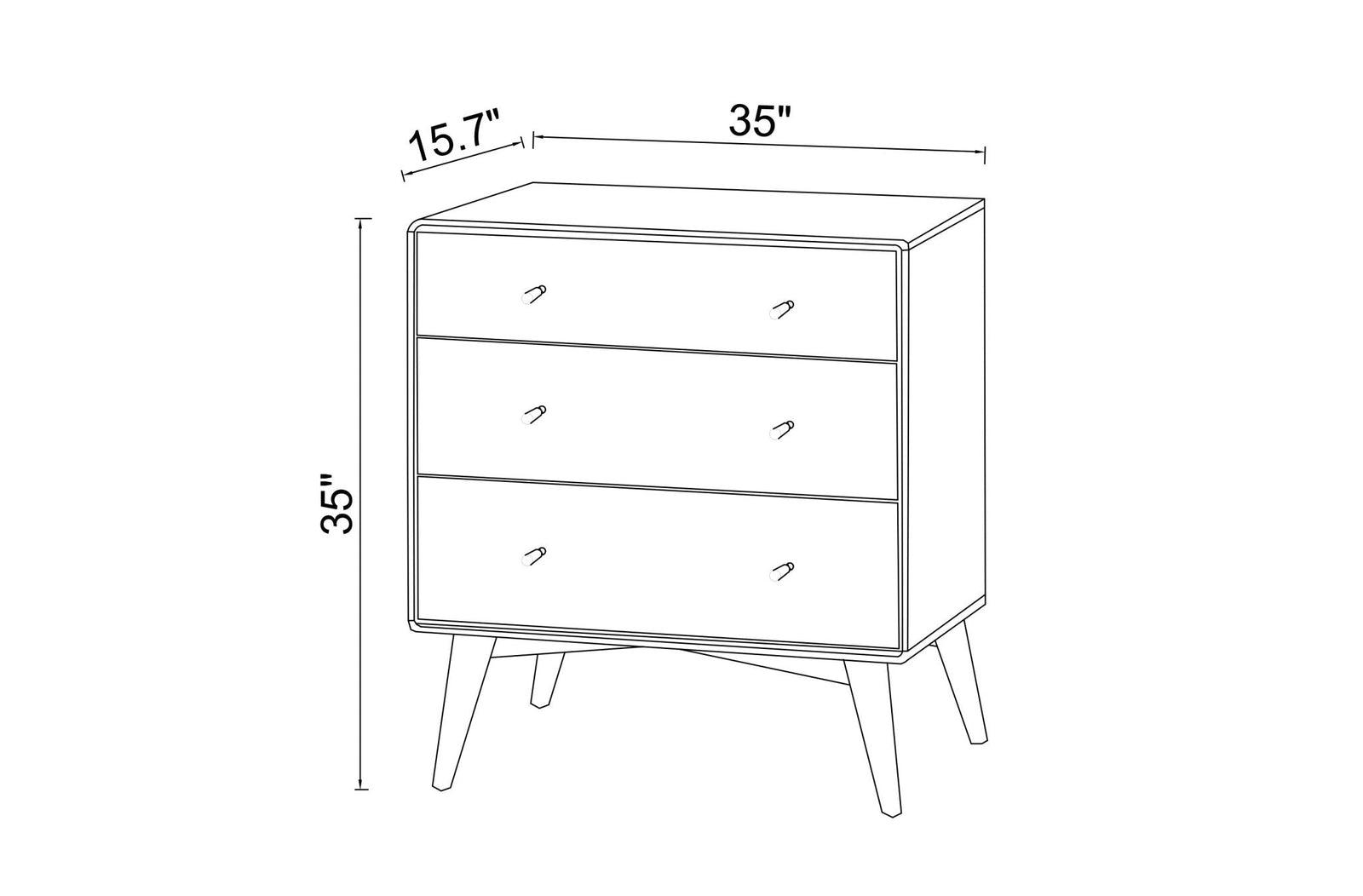 Noak Mid Century Modern Dresser (3 Drawer) | Mid in Mod