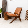 Samaloni Leather Lounge Chair (Antique Tan) | Mid in Mod | Houston TX | Best Furniture stores in Houston
