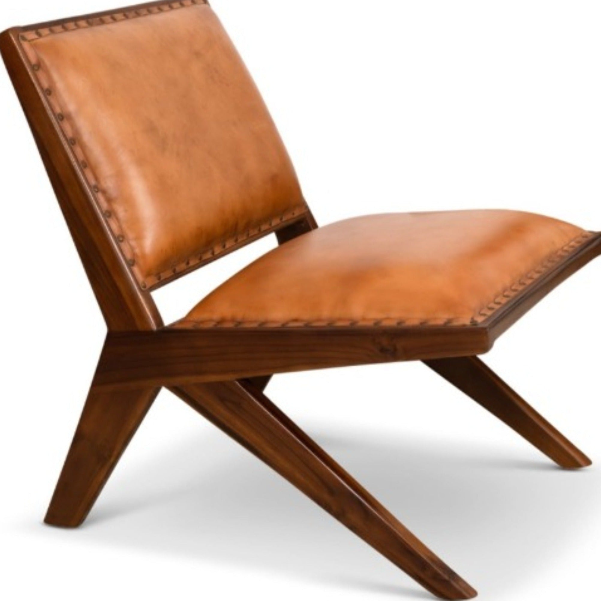 Tan leather chairs online for sale