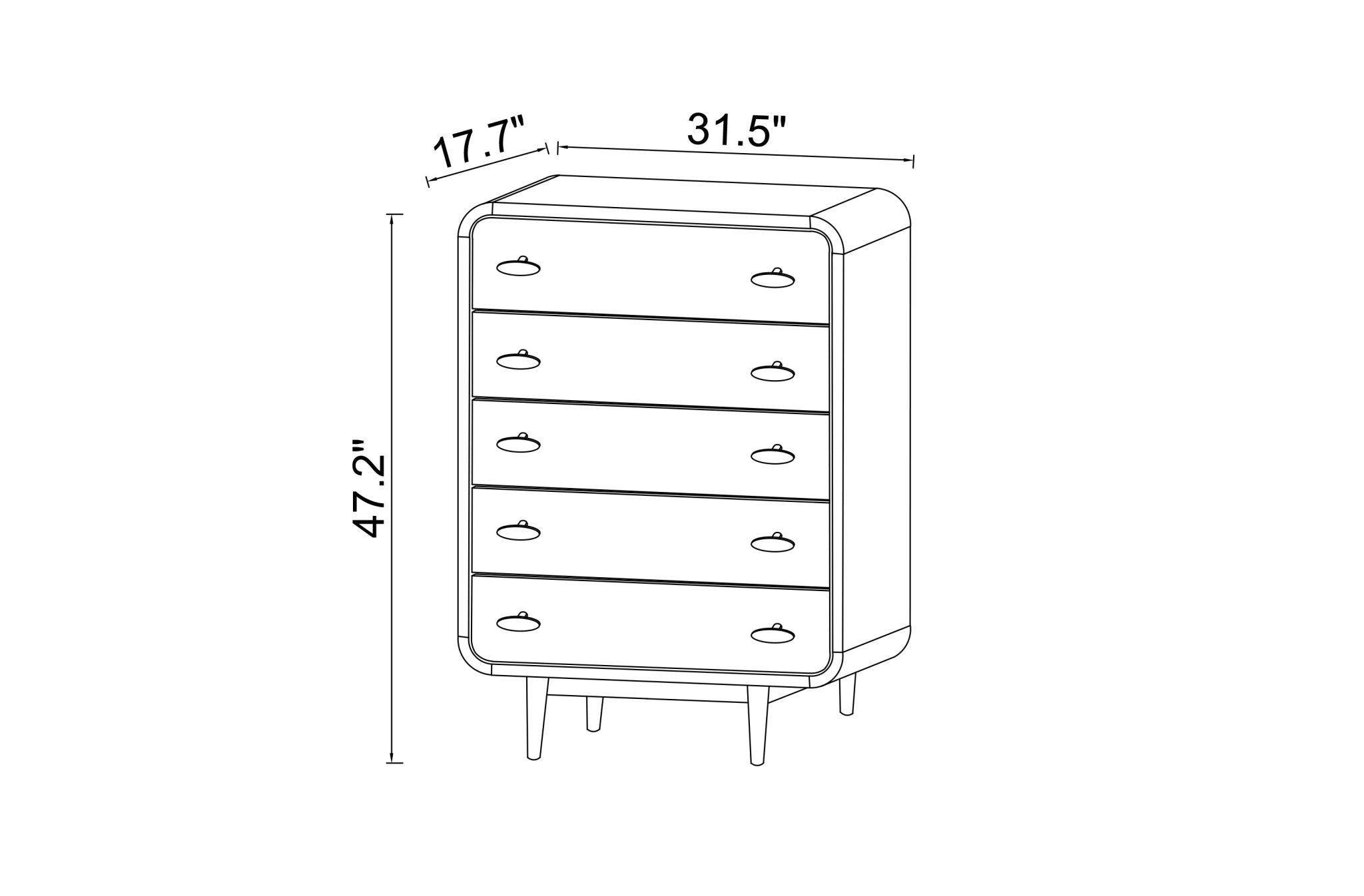 Stein Mid Century Modern Dresser 5 Drawers - MidinMod