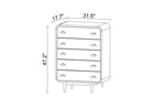 Stein Mid Century Modern 5- Drawer Brown Dresser  | MidinMod | TX | Best Furniture stores in Houston