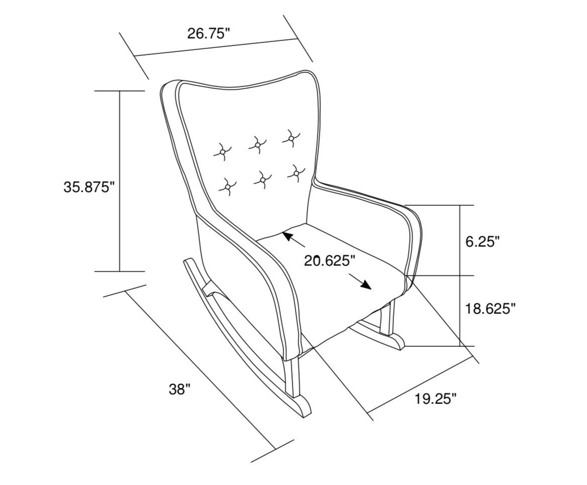 Dimensions of rocking online chair