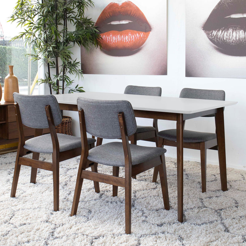 Abbott Dining Set - 4 Abbott Chairs Large White Top | MidinMod | TX | Best Furniture stores in Houston